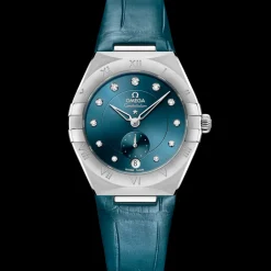 34 mm, acciaio su cinturino di pelle