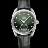 38 mm, acciaio su cinturino di pelle