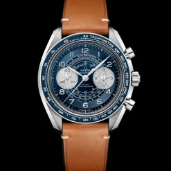 43 mm, acciaio su cinturino di pelle