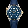 42 mm, acciaio‑oro giallo su cinturino in caucciù
