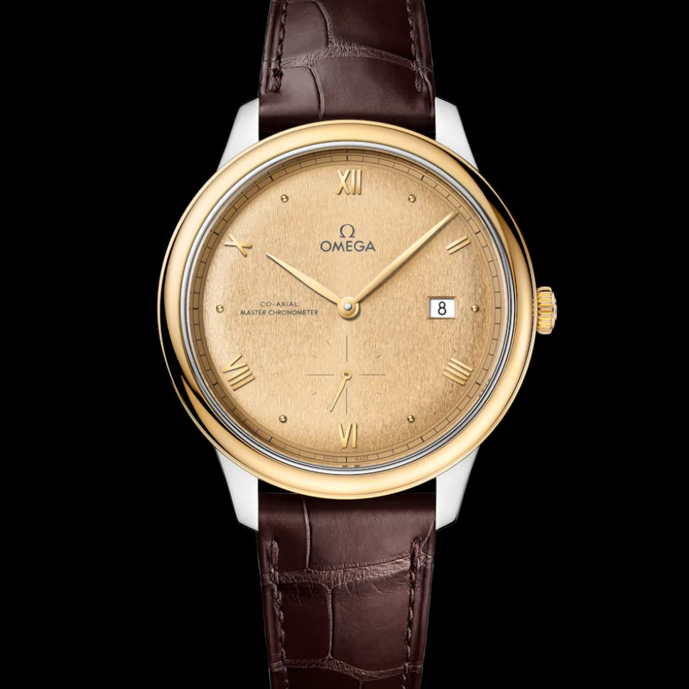 41 mm, acciaio‑oro giallo su cinturino di pelle