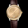 40 mm, acciaio‑oro giallo su cinturino di pelle