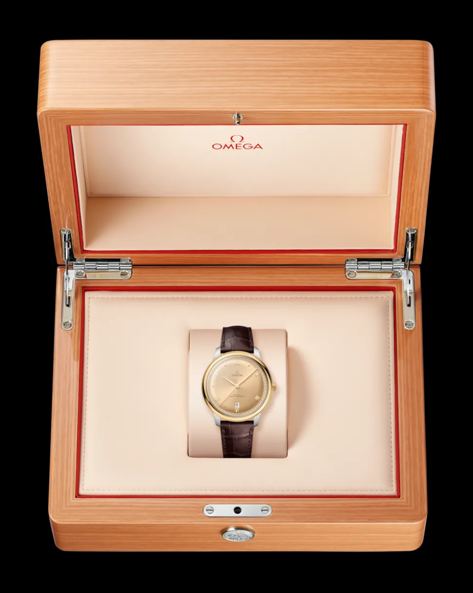 40 mm, acciaio‑oro giallo su cinturino di pelle