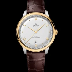 40 mm, acciaio‑oro giallo su cinturino di pelle