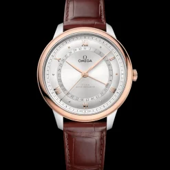 42 mm, acciaio‑oro Sedna™ su alligatore