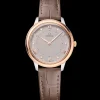 30 mm, acciaio‑oro Sedna™ su cinturino di pelle