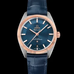 39 mm, acciaio‑oro Sedna™ su cinturino di pelle