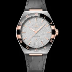 41 mm, acciaio‑oro Sedna™ su cinturino di pelle