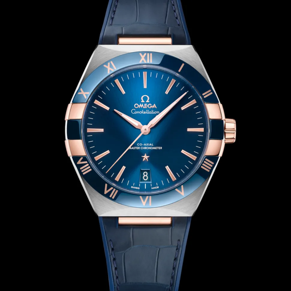 41 mm, acciaio‑oro Sedna™ su cinturino di pelle