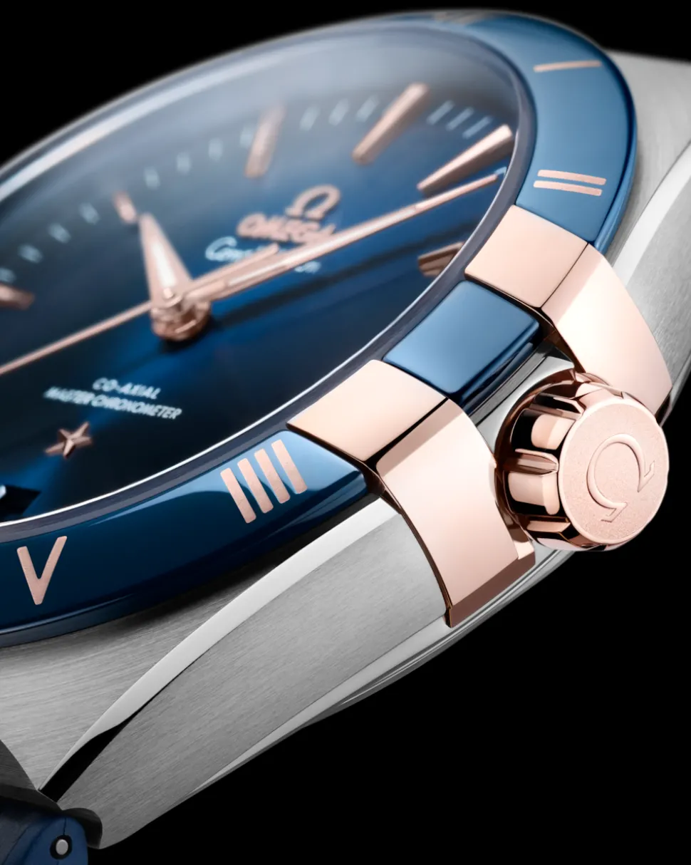 41 mm, acciaio‑oro Sedna™ su cinturino di pelle