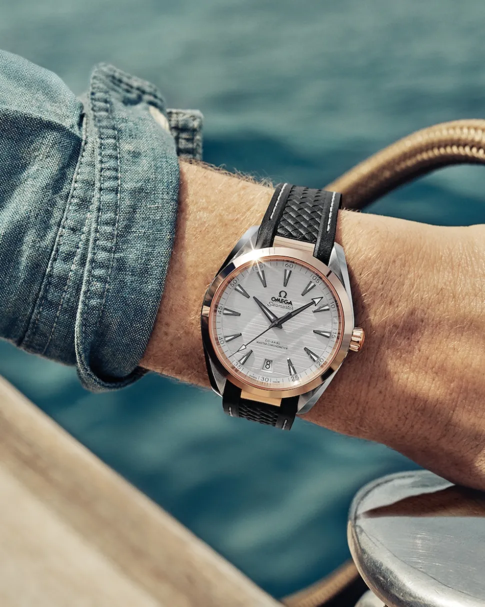 41 mm, acciaio‑oro Sedna™ su cinturino in caucciù