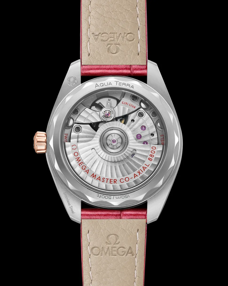 34 mm, acciaio‑oro Sedna™ su cinturino di pelle