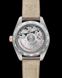 34 mm, acciaio‑oro Sedna™ su cinturino di pelle