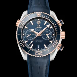 45,5 mm, acciaio‑oro Sedna™ su cinturino in pelle con rivestimento interno in caucciù