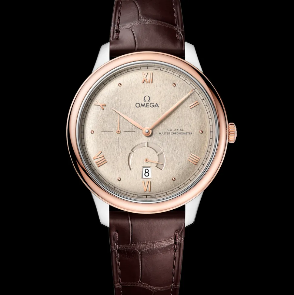 41 mm, acciaio‑oro Sedna™ su cinturino di pelle