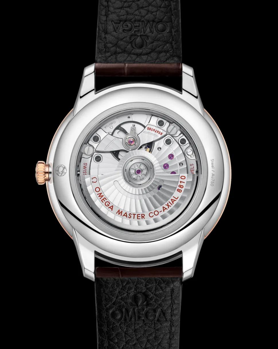 41 mm, acciaio‑oro Sedna™ su cinturino di pelle