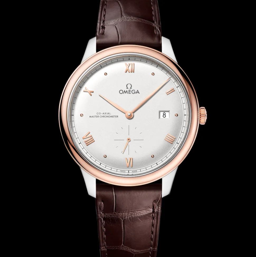 41 mm, acciaio‑oro Sedna™ su cinturino di pelle