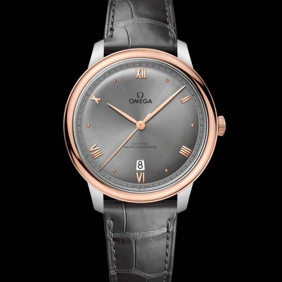 40 mm, acciaio‑oro Sedna™ su cinturino di pelle