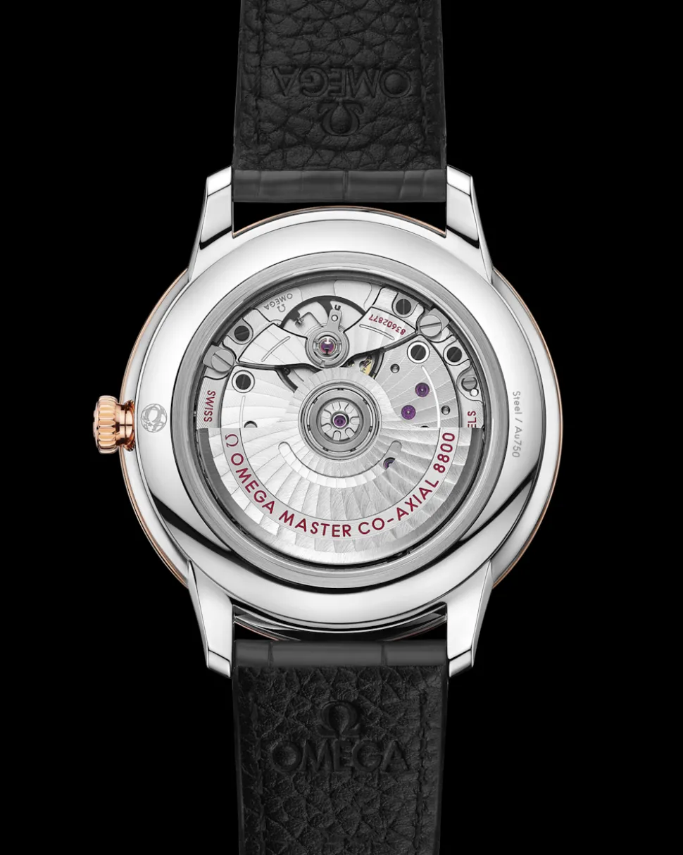 40 mm, acciaio‑oro Sedna™ su cinturino di pelle