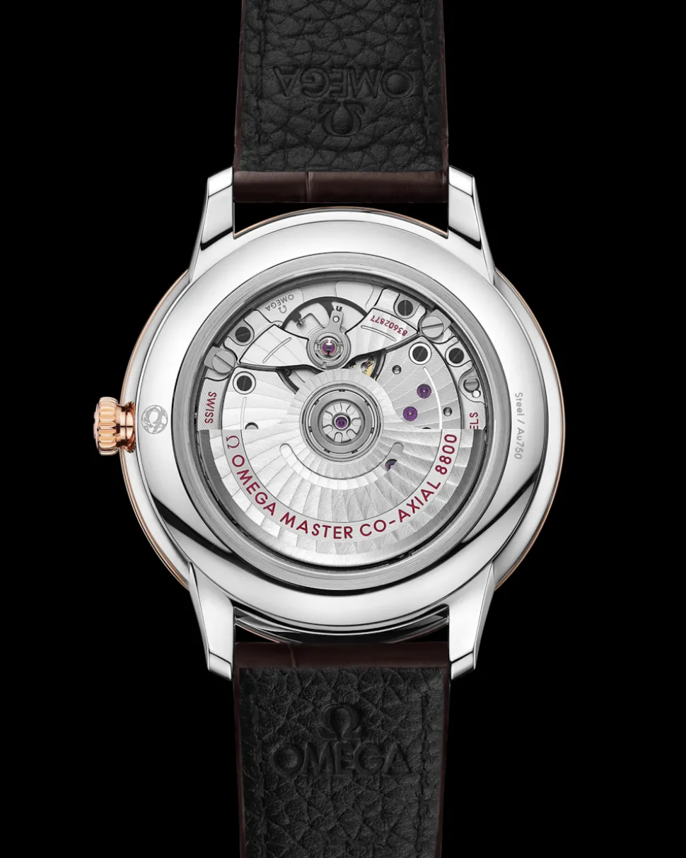 40 mm, acciaio‑oro Sedna™ su cinturino di pelle