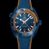 45,5 mm, ceramica blu su cinturino in caucciù