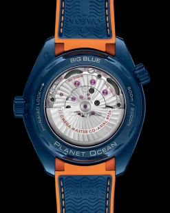 45,5 mm, ceramica blu su cinturino in caucciù