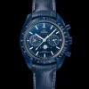 44,25 mm, ceramica blu su cinturino di pelle