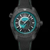 45,5 mm, ceramica nera su cinturino in caucciù