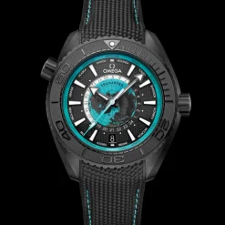 45,5 mm, ceramica nera su cinturino in caucciù