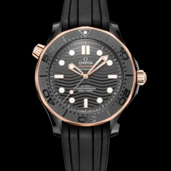 43,5 mm, ceramica nera su cinturino in caucciù