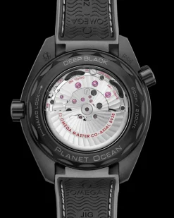 45,5 mm, ceramica nera su cinturino in caucciù
