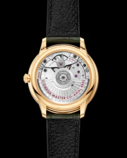 34 mm, oro giallo su cinturino di pelle