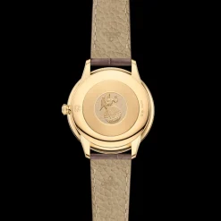 30 mm, oro giallo su cinturino di pelle