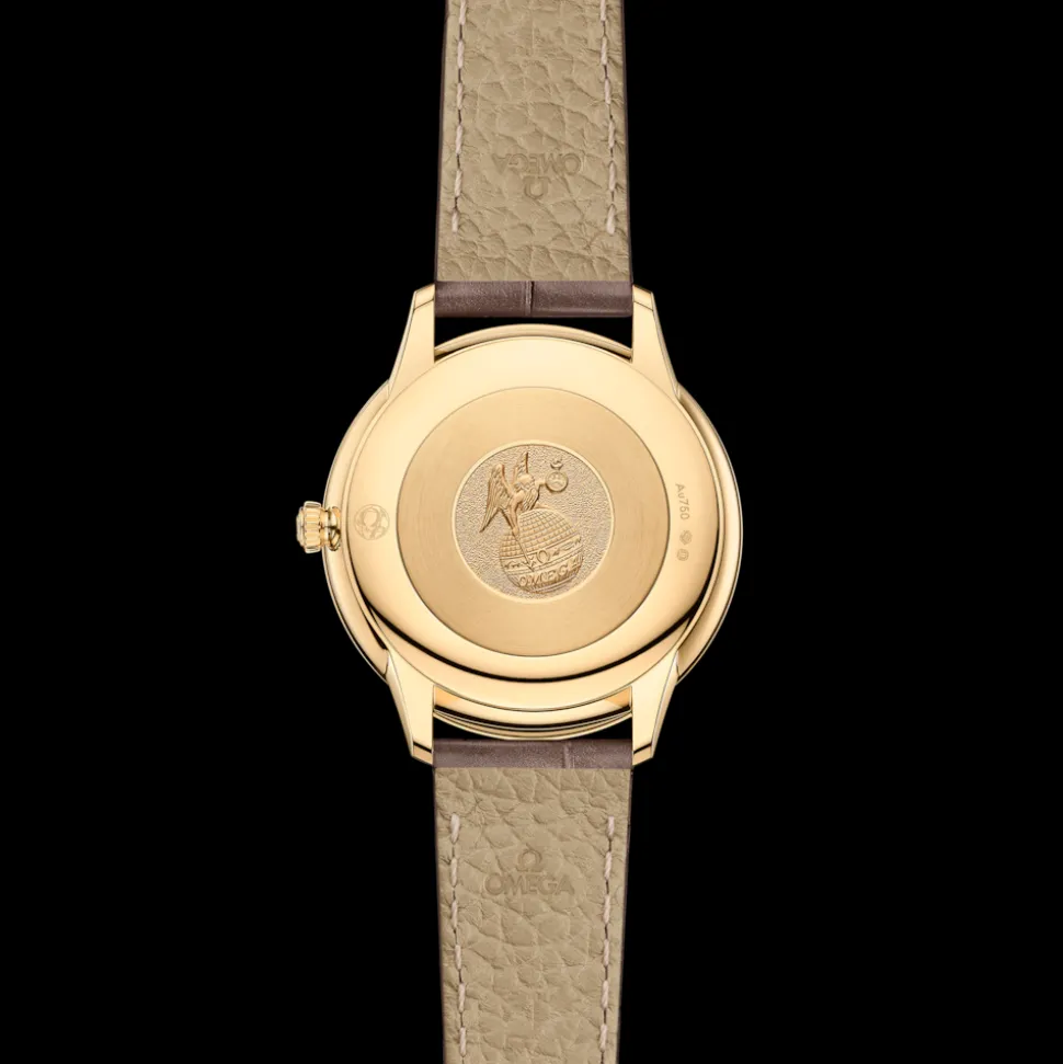 30 mm, oro giallo su cinturino di pelle
