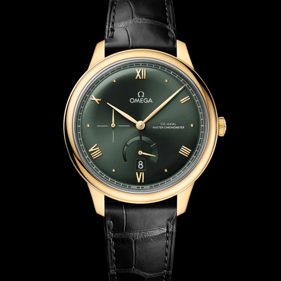 41 mm, oro giallo su cinturino di pelle