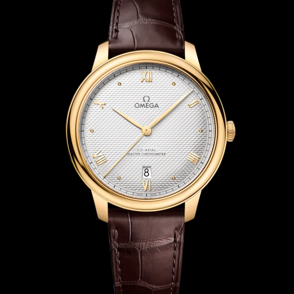 40 mm, oro giallo su cinturino di pelle