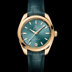 34 mm, oro Moonshine™ su cinturino di pelle