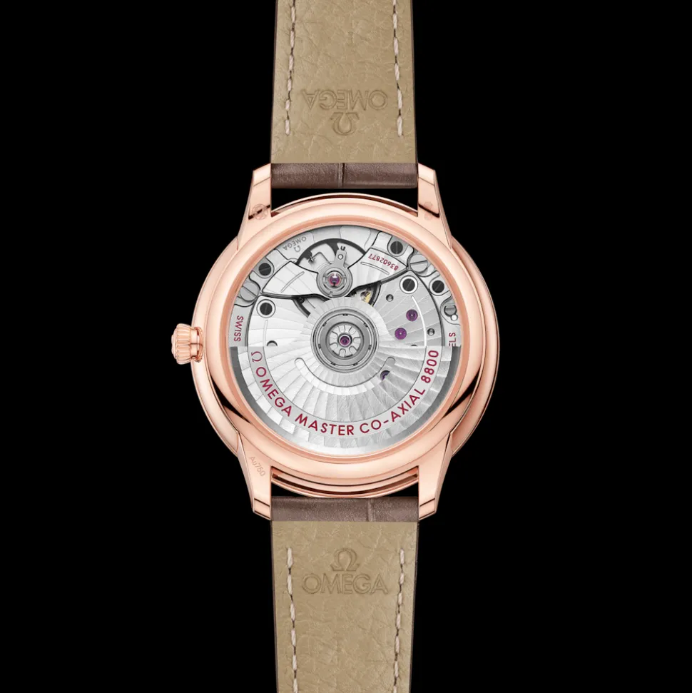 34 mm, oro Sedna™ su cinturino di pelle