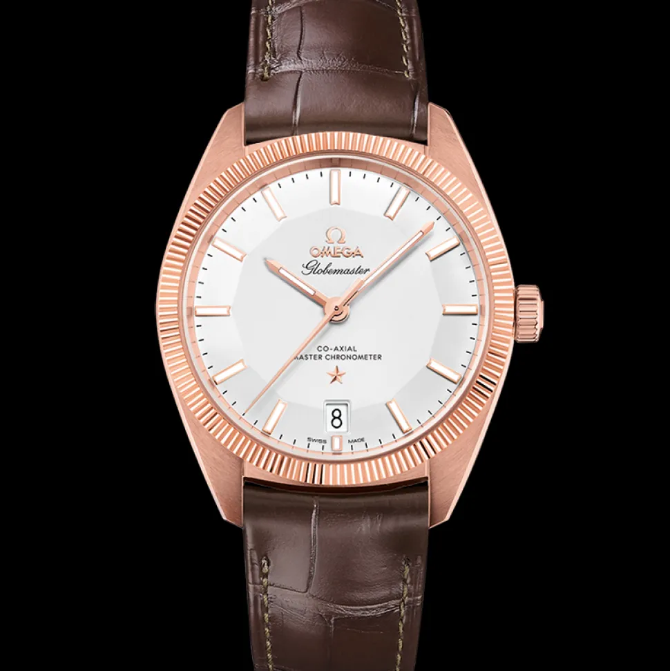 39 mm, oro Sedna™ su cinturino di pelle