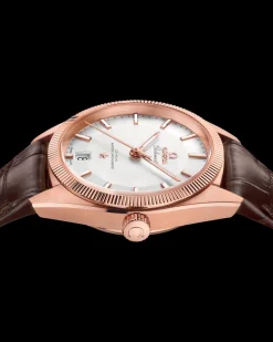 39 mm, oro Sedna™ su cinturino di pelle