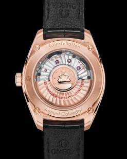 41 mm, oro Sedna™ su cinturino di pelle