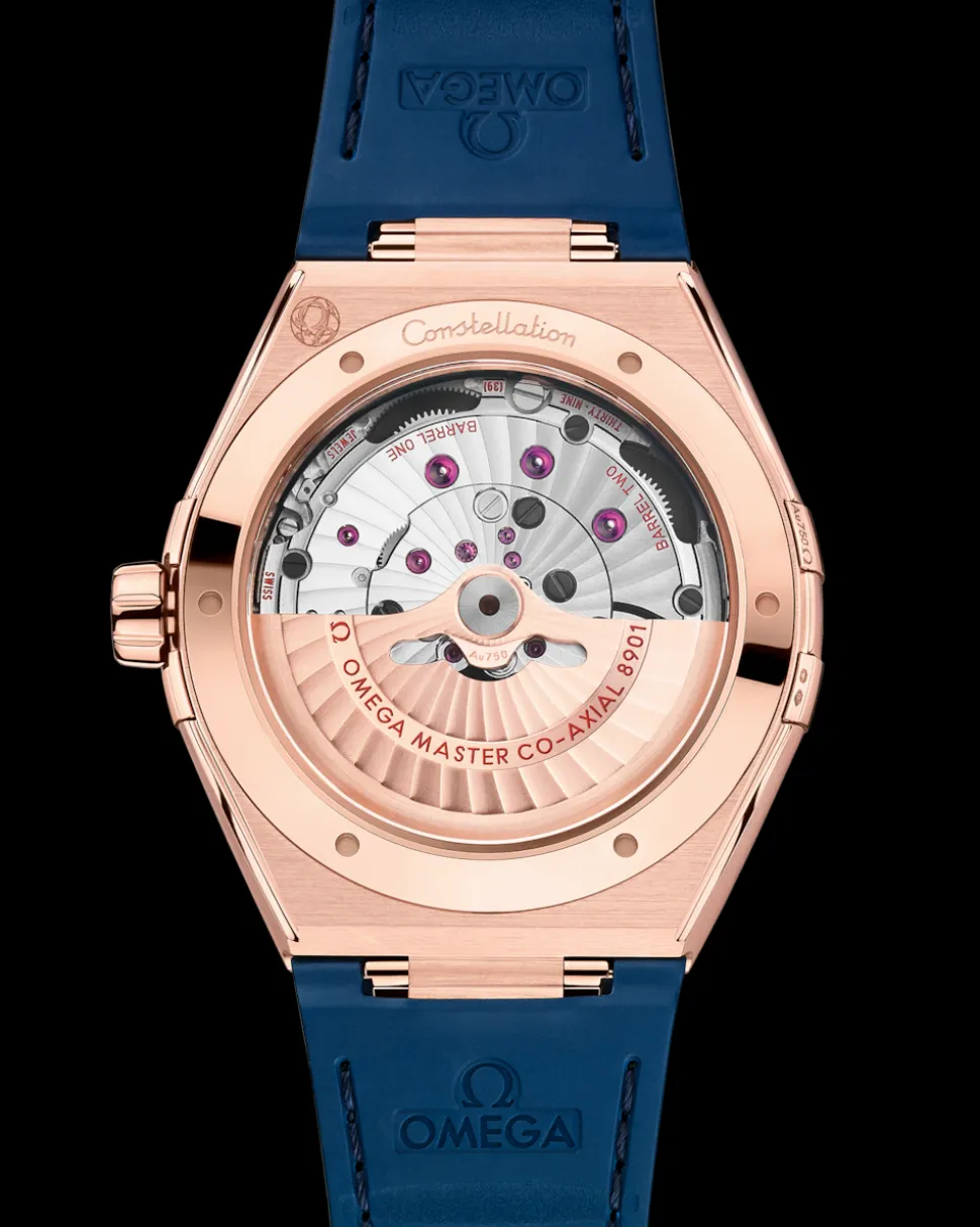 41 mm, oro Sedna™ su cinturino di pelle