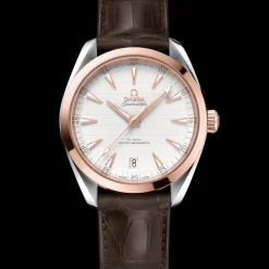 41 mm, oro Sedna™ su cinturino di pelle