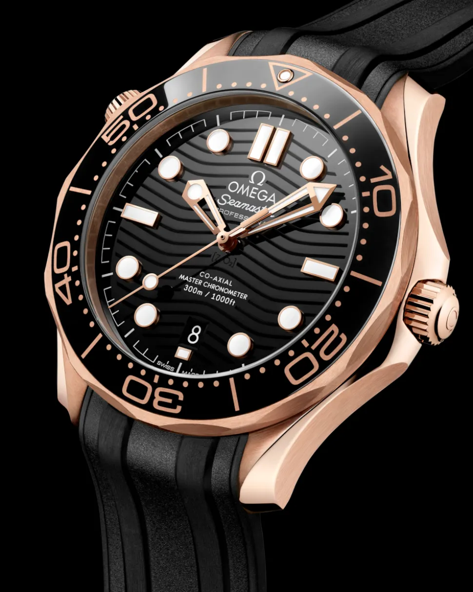42 mm, oro Sedna™ su cinturino in caucciù