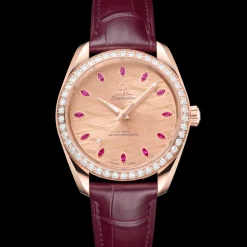 38 mm, oro Sedna™ su cinturino di pelle