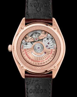 39,5 mm, oro Sedna™ su cinturino di pelle