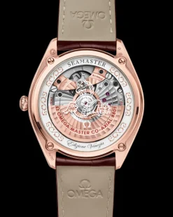 39,5 mm, oro Sedna™ su cinturino di pelle
