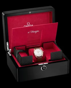 39,5 mm, oro Sedna™ su cinturino di pelle