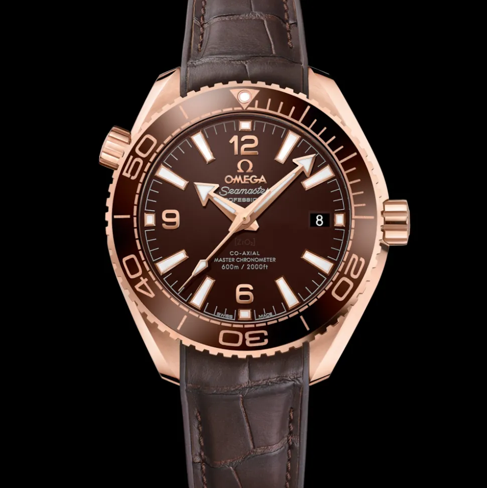 39,5 mm, oro Sedna™ su cinturino in pelle con rivestimento interno in caucciù