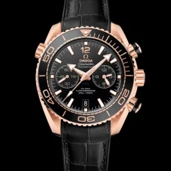 45,5 mm, oro Sedna™ su cinturino in pelle con rivestimento interno in caucciù
